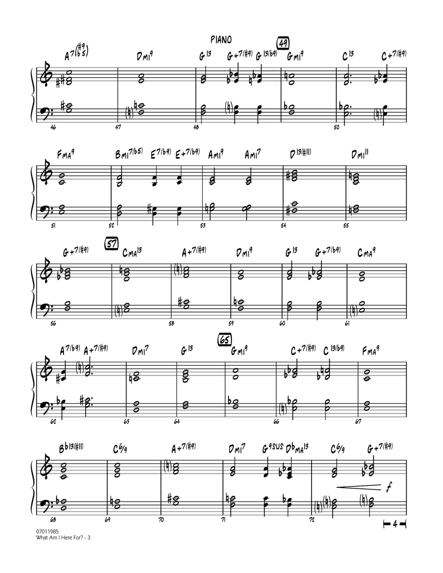 What Am I Here For? - Piano Jazz Ensemble scores gallery preview page 3