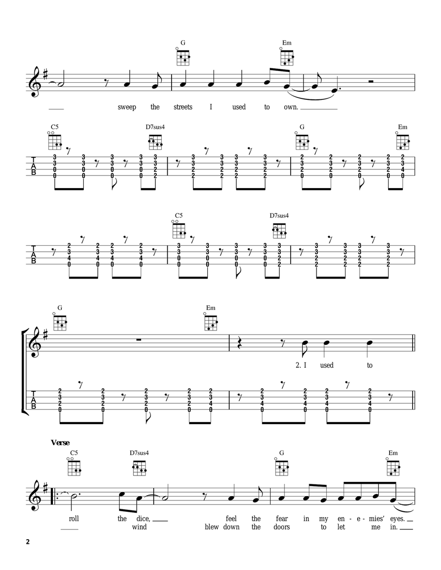 Viva La Vida Viva La Vida Ukulele scores gallery preview page 2