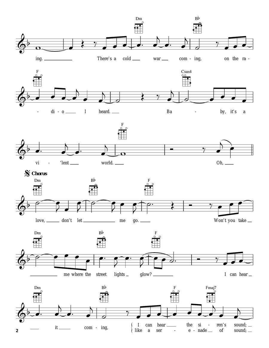 Life In Technicolor II Life In Technicolor II Ukulele scores gallery preview page 2