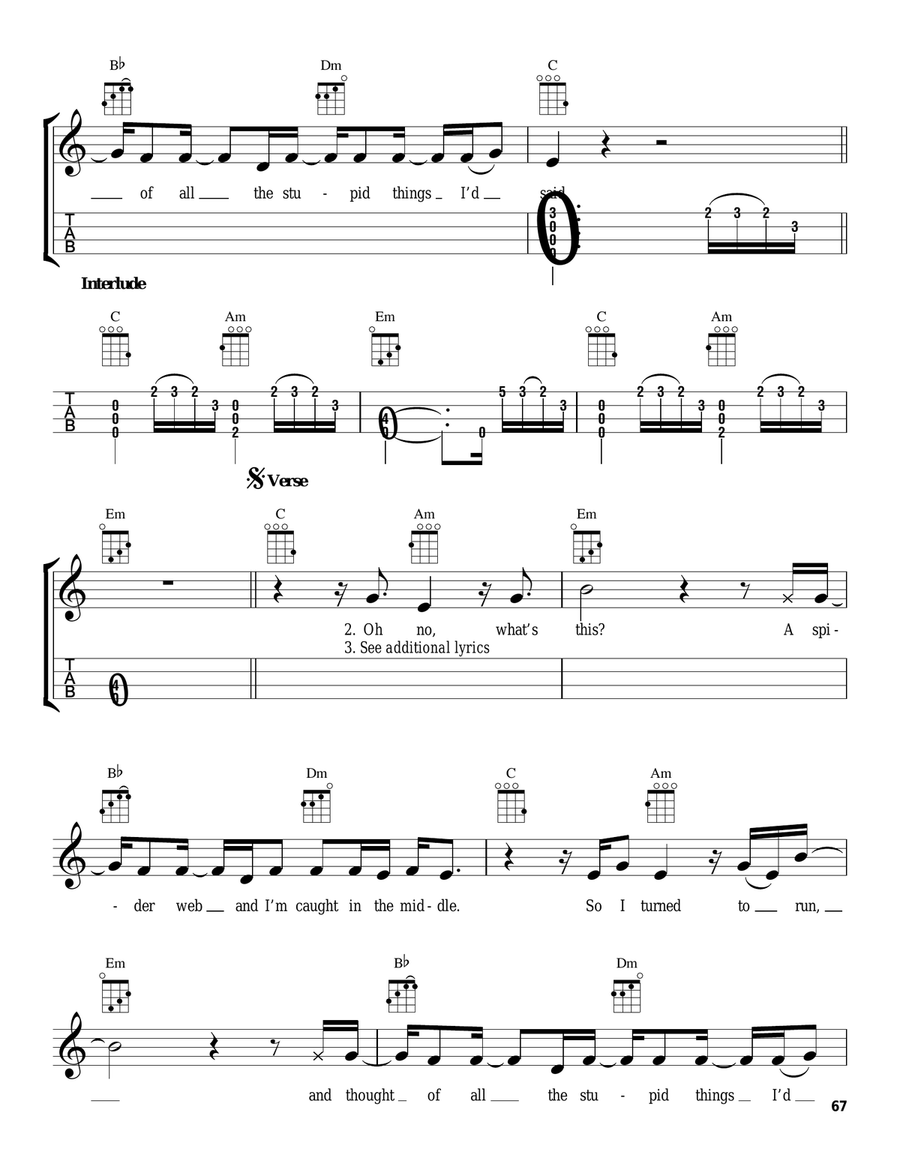 Trouble Trouble Ukulele scores gallery preview page 2