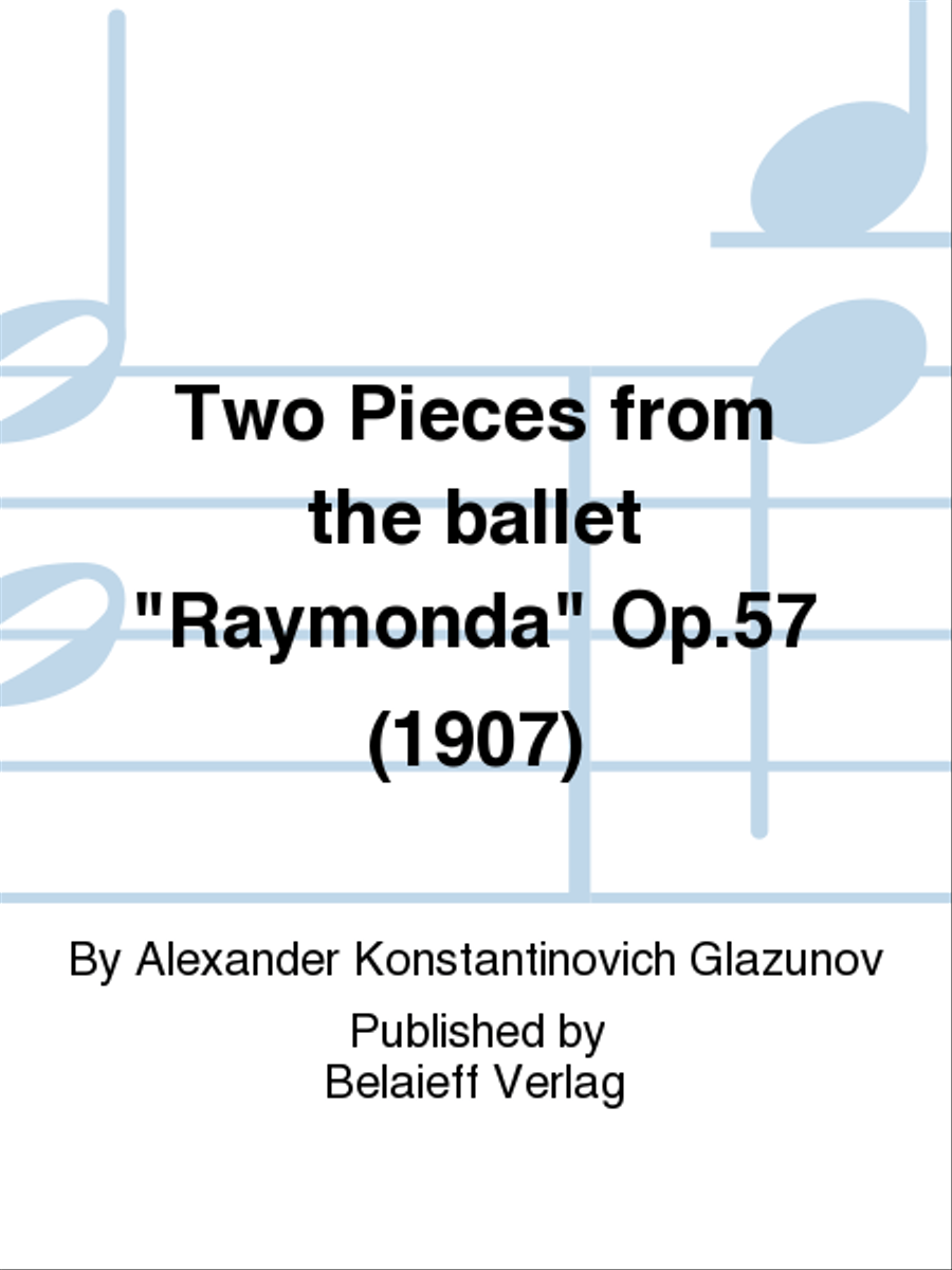 Two Pieces from the ballet 'Raymonda' Op. 57 -1907 Violin Solo scores gallery preview page 1