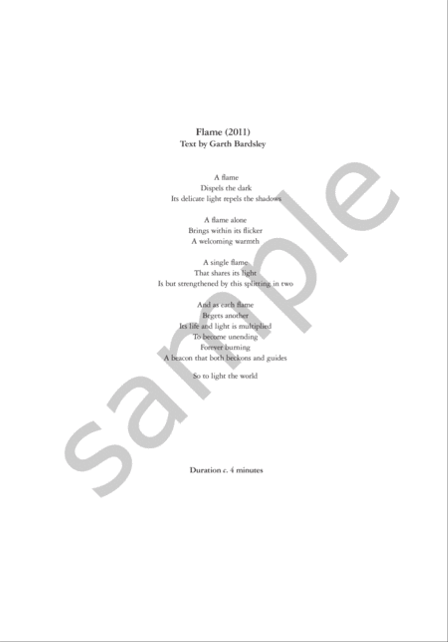 Flame for SATB Choir (Version for 12 Voices) Divisi scores gallery preview page 2