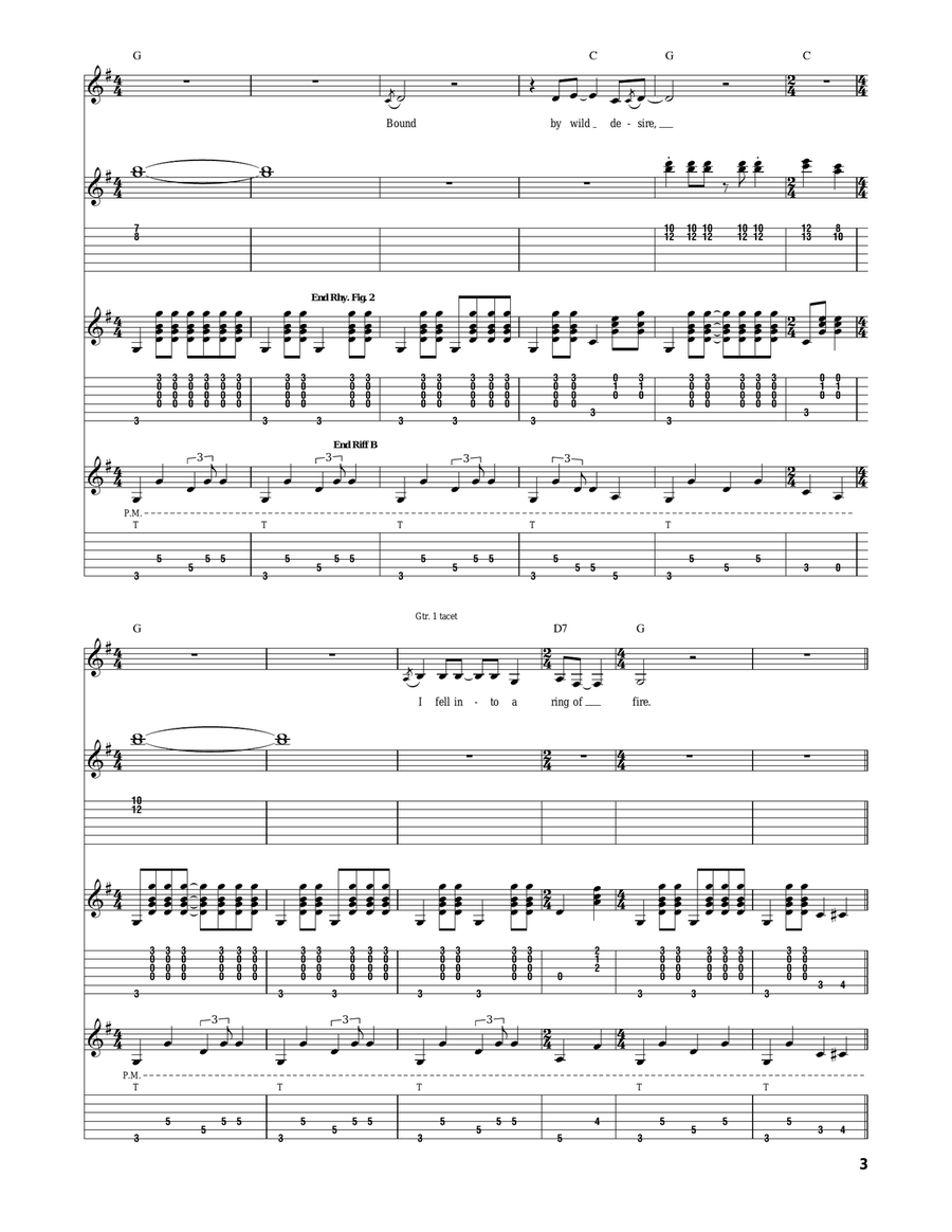 Ring Of Fire Ring Of Fire Electric Guitar scores gallery preview page 3