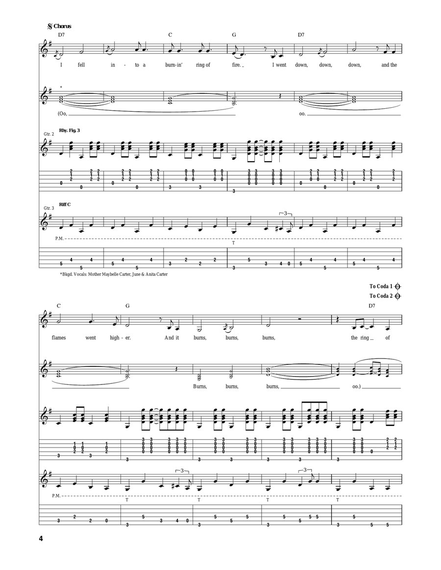 Ring Of Fire Ring Of Fire Electric Guitar scores gallery preview page 4
