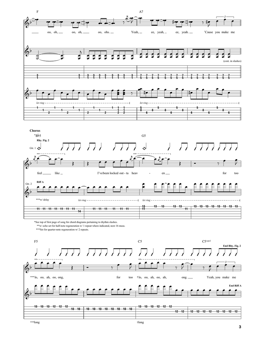 Locked Out Of Heaven Locked Out Of Heaven Acoustic Guitar scores gallery preview page 3