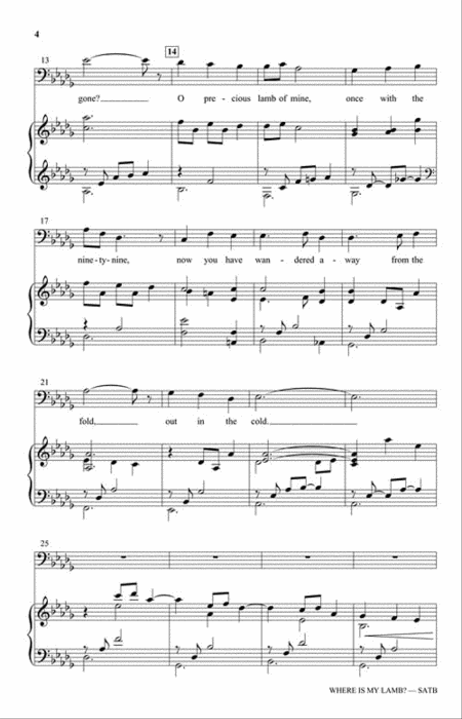 Where Is My Lamb? Where Is My Lamb? 4-Part scores gallery preview page 3