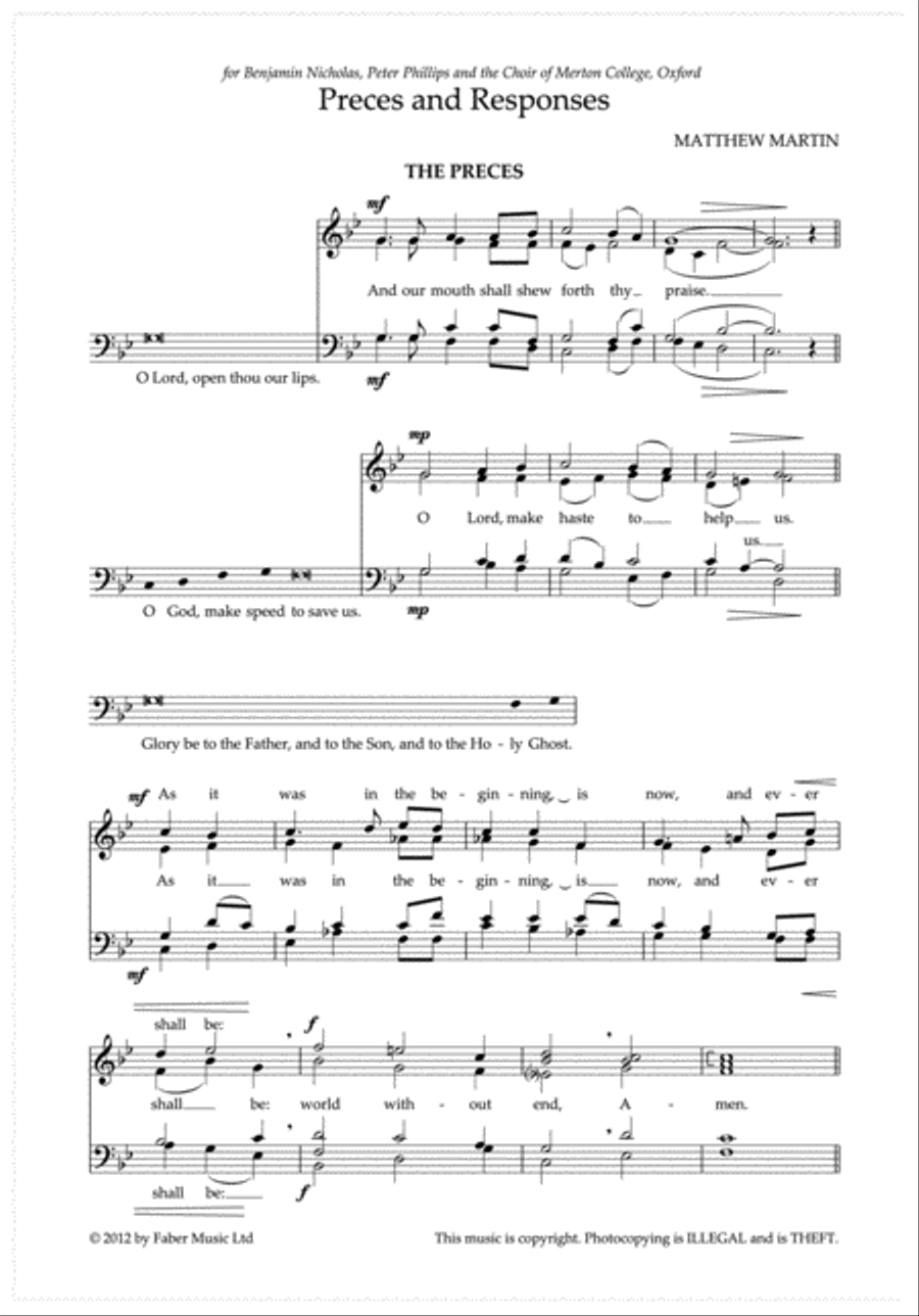 Preces and Responses Preces and Responses 4-Part scores gallery preview page 2