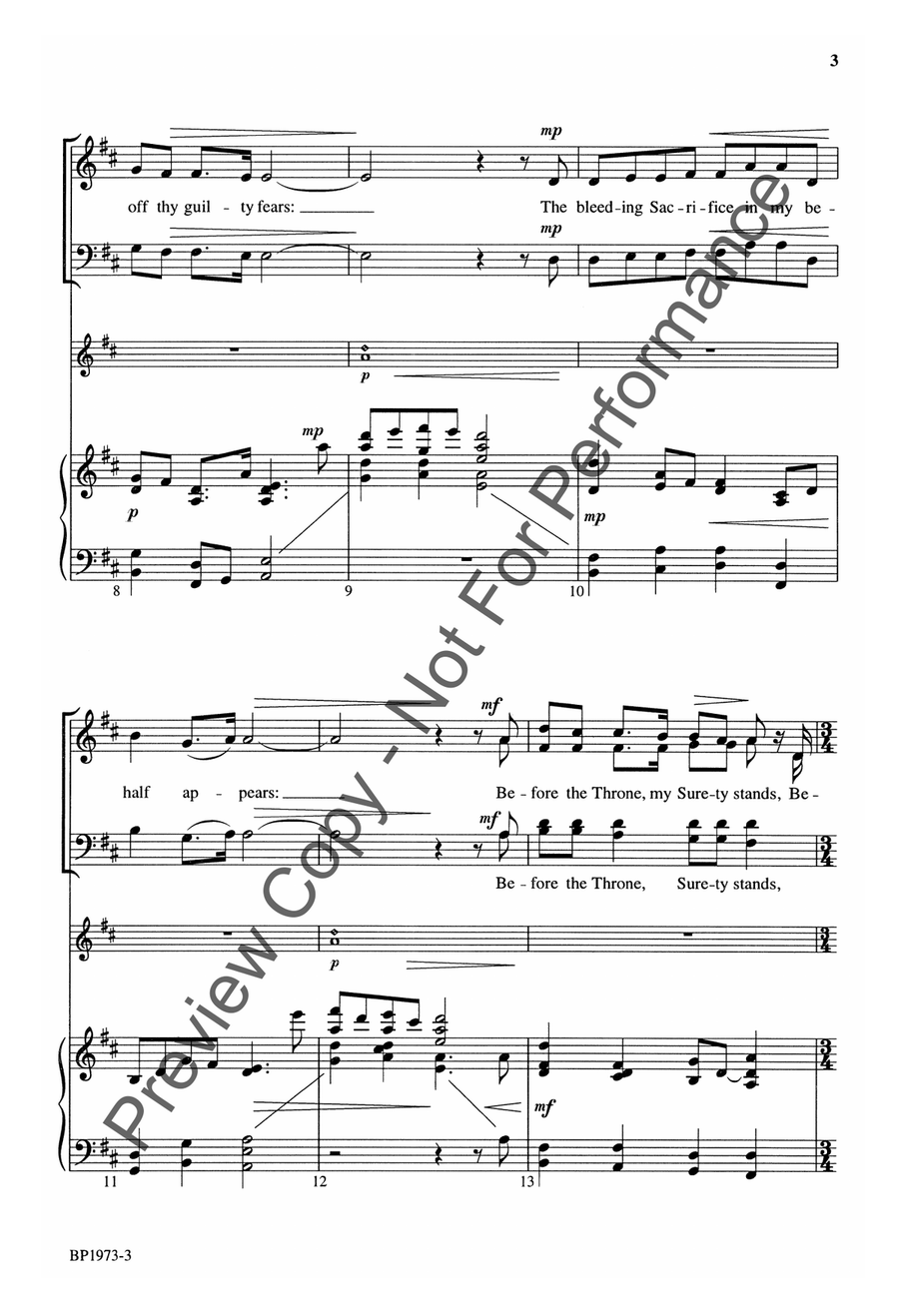 Arise, My Soul, Arise - SATB 4-Part scores gallery preview page 4
