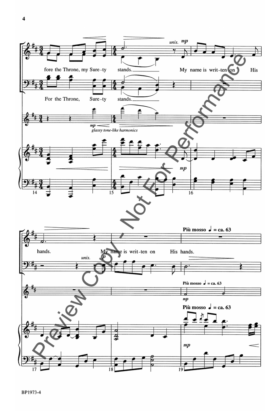 Arise, My Soul, Arise - SATB 4-Part scores gallery preview page 5