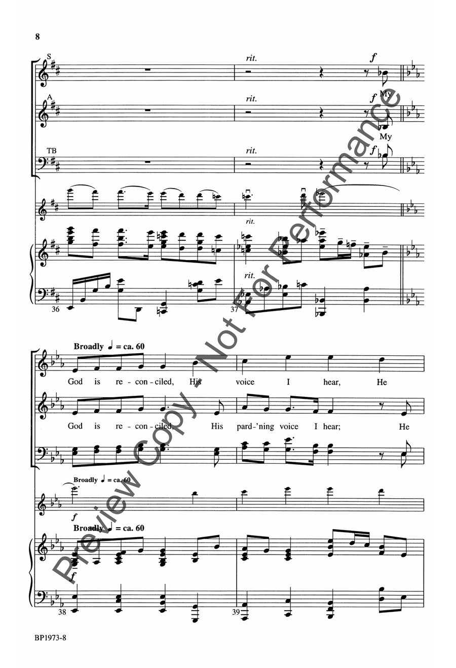 Arise, My Soul, Arise - SATB 4-Part scores gallery preview page 9
