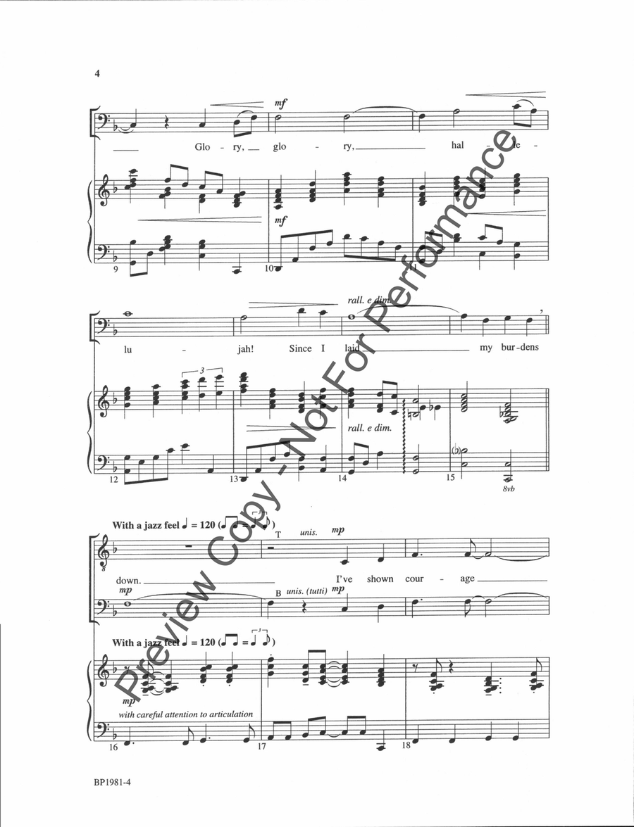 Glory, Glory, Hallelujah! - TTBB TTBB scores gallery preview page 4