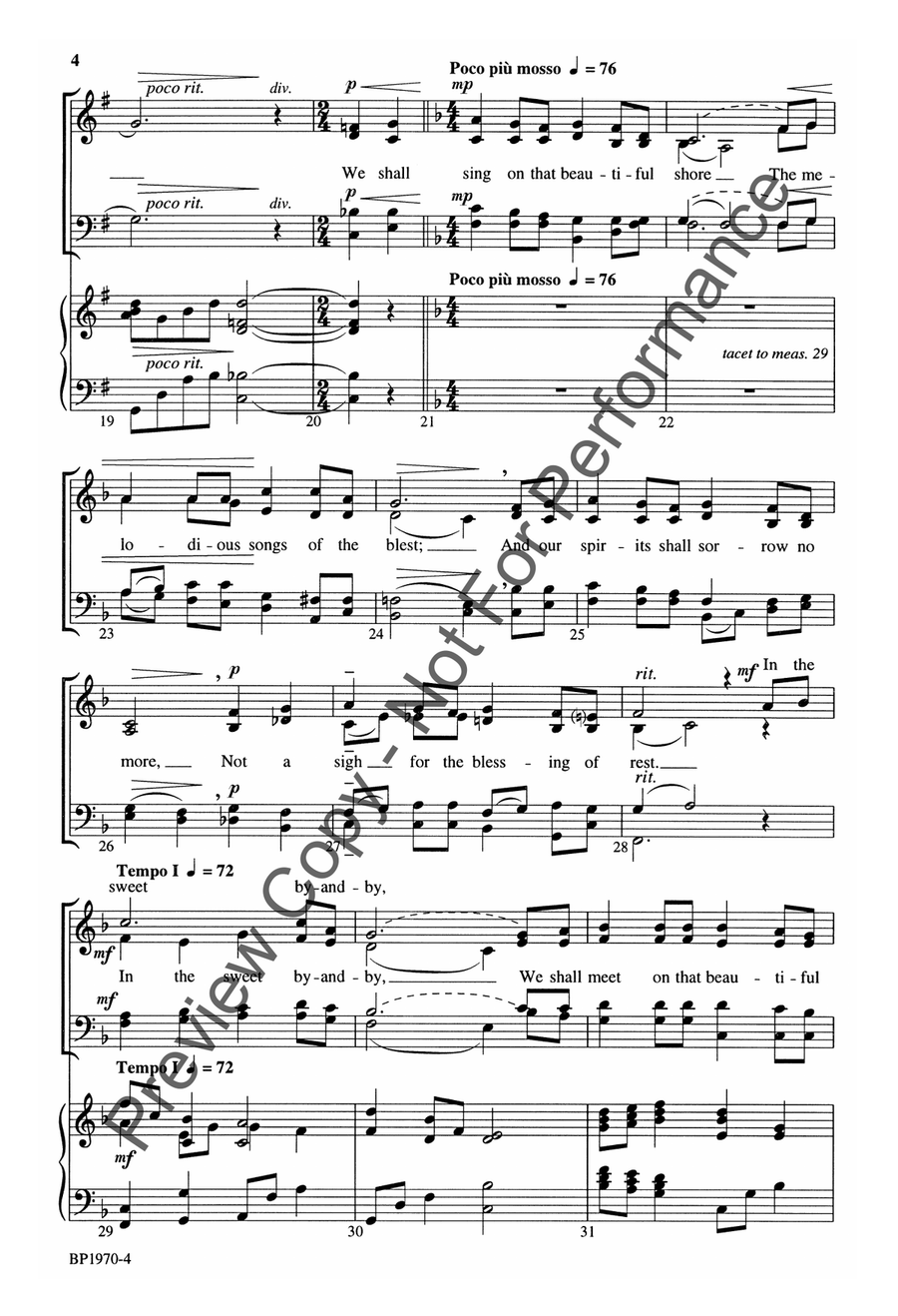 In The Sweet By-and-By - Helvey 4-Part scores gallery preview page 5