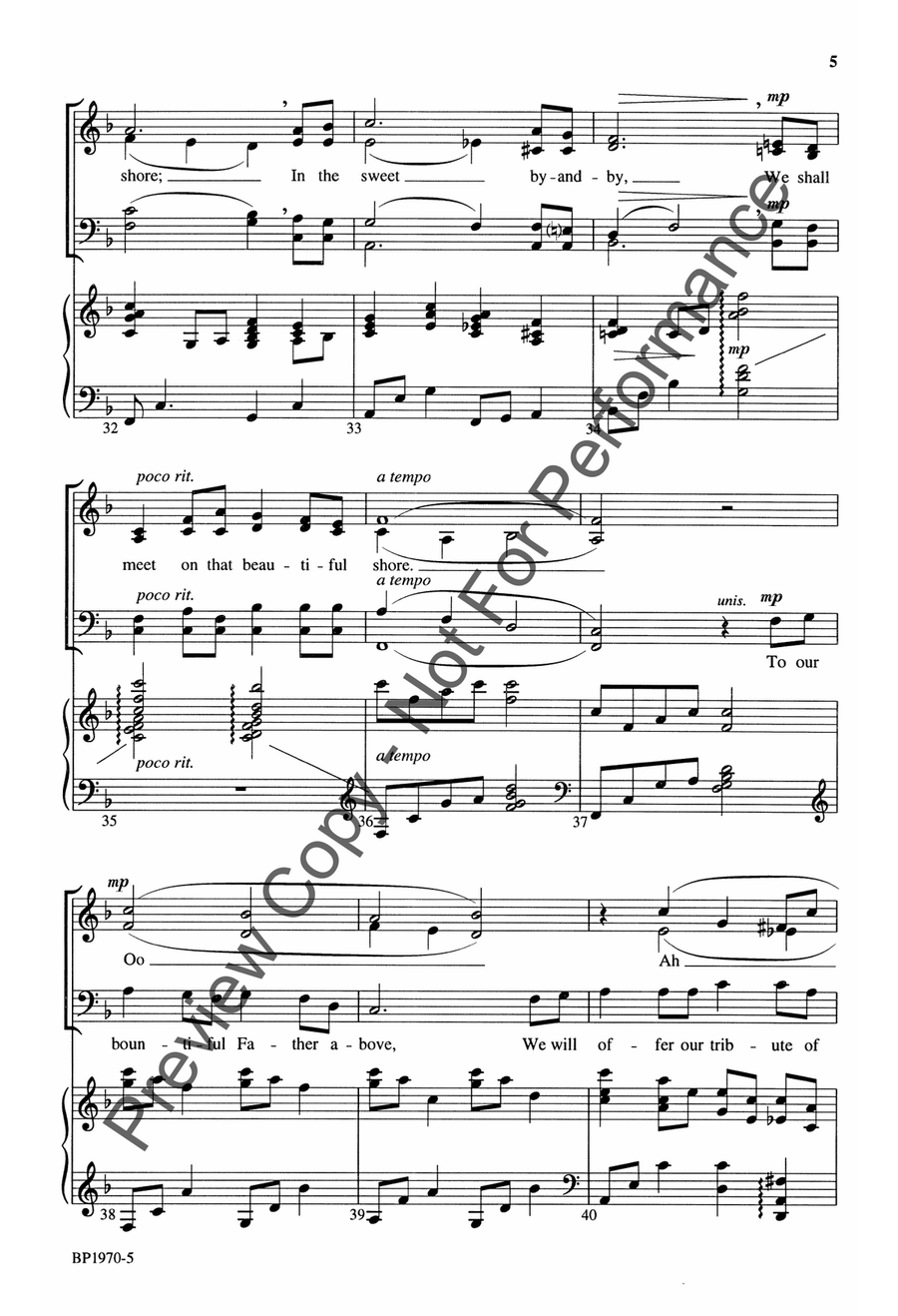 In The Sweet By-and-By - Helvey 4-Part scores gallery preview page 6
