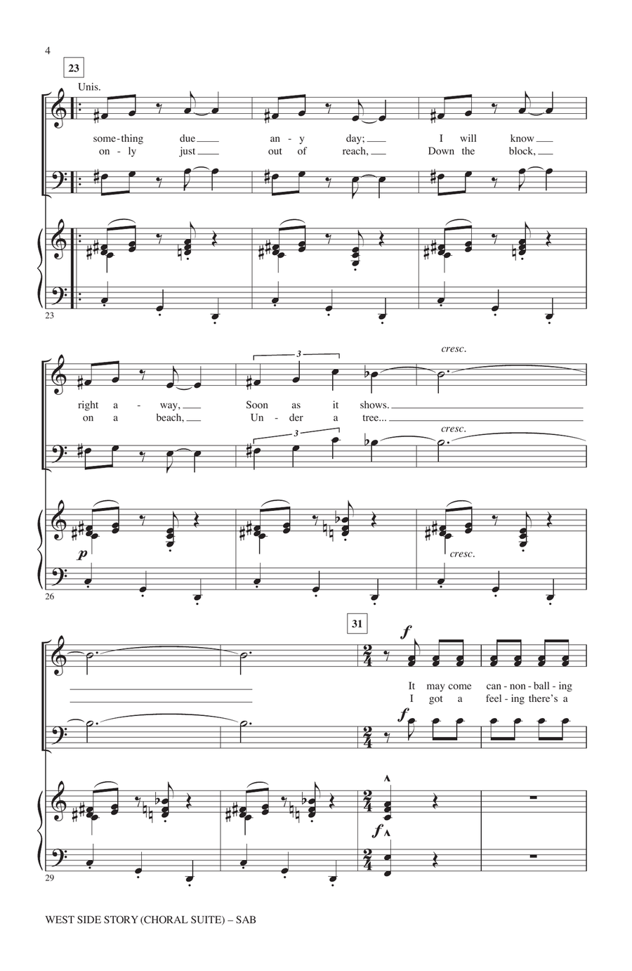 West Side Story (Choral Suite) (arr. Mac Huff) 3-Part scores gallery preview page 3