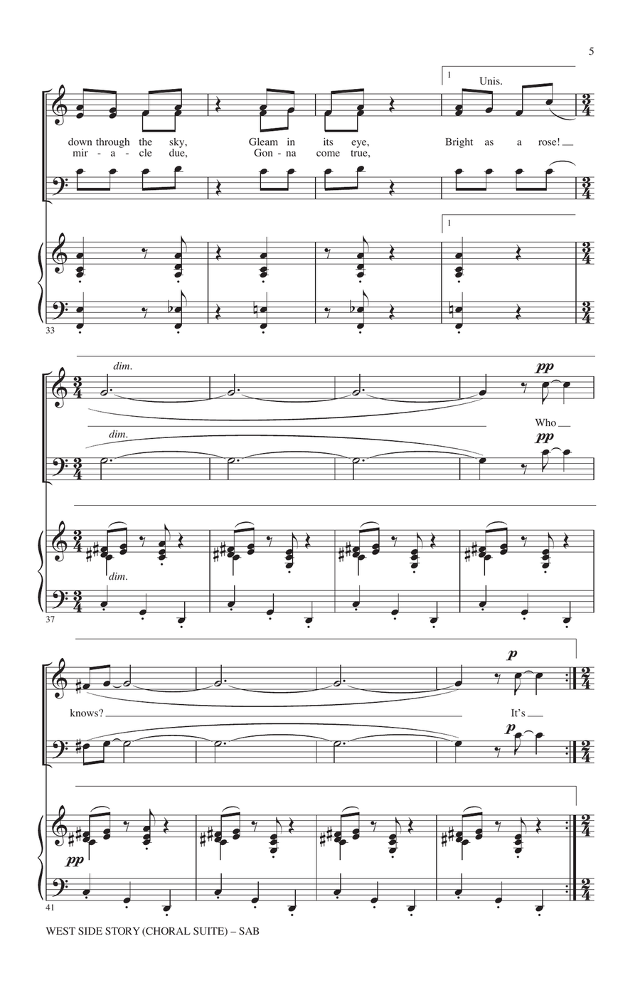 West Side Story (Choral Suite) (arr. Mac Huff) 3-Part scores gallery preview page 4