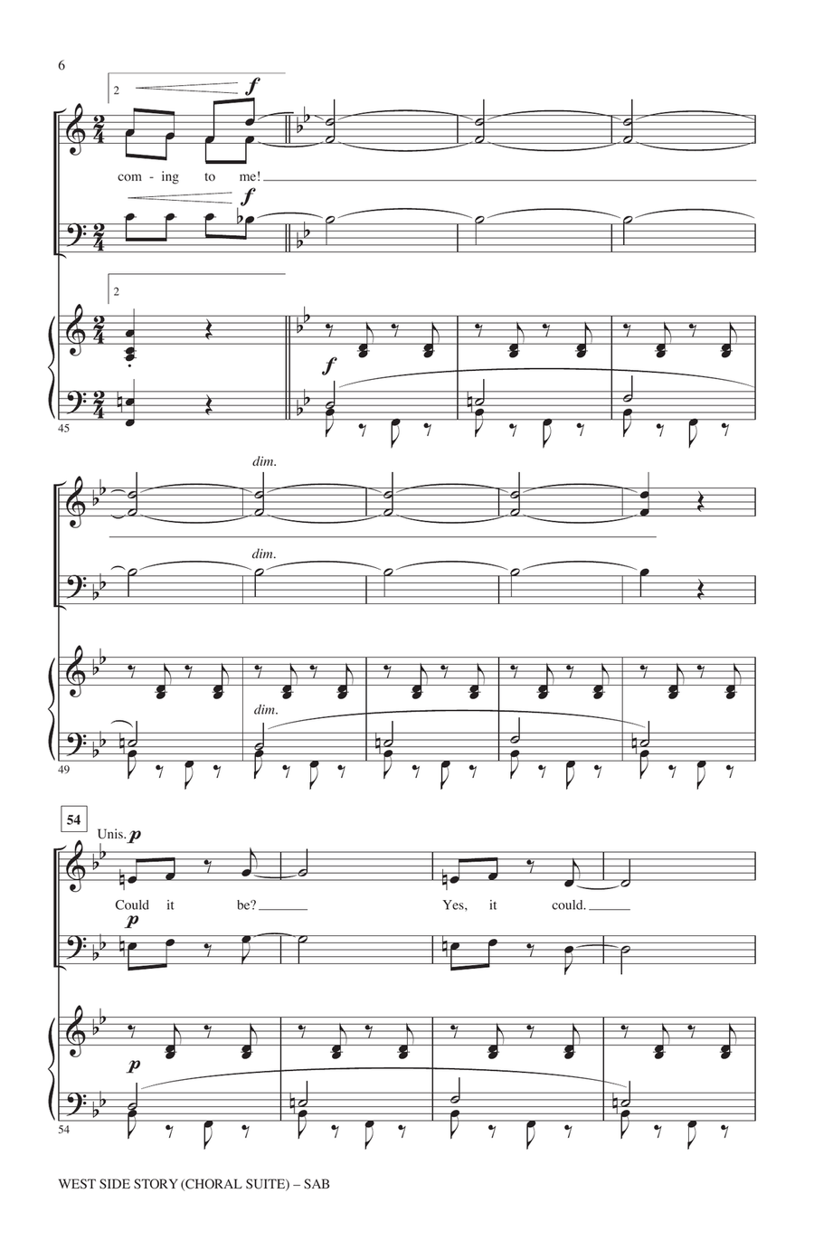 West Side Story (Choral Suite) (arr. Mac Huff) 3-Part scores gallery preview page 5