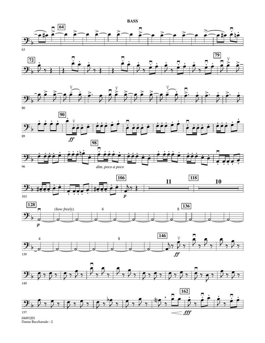 Danse Bacchanale (from Samson And Delila) - Bass Orchestra scores gallery preview page 2