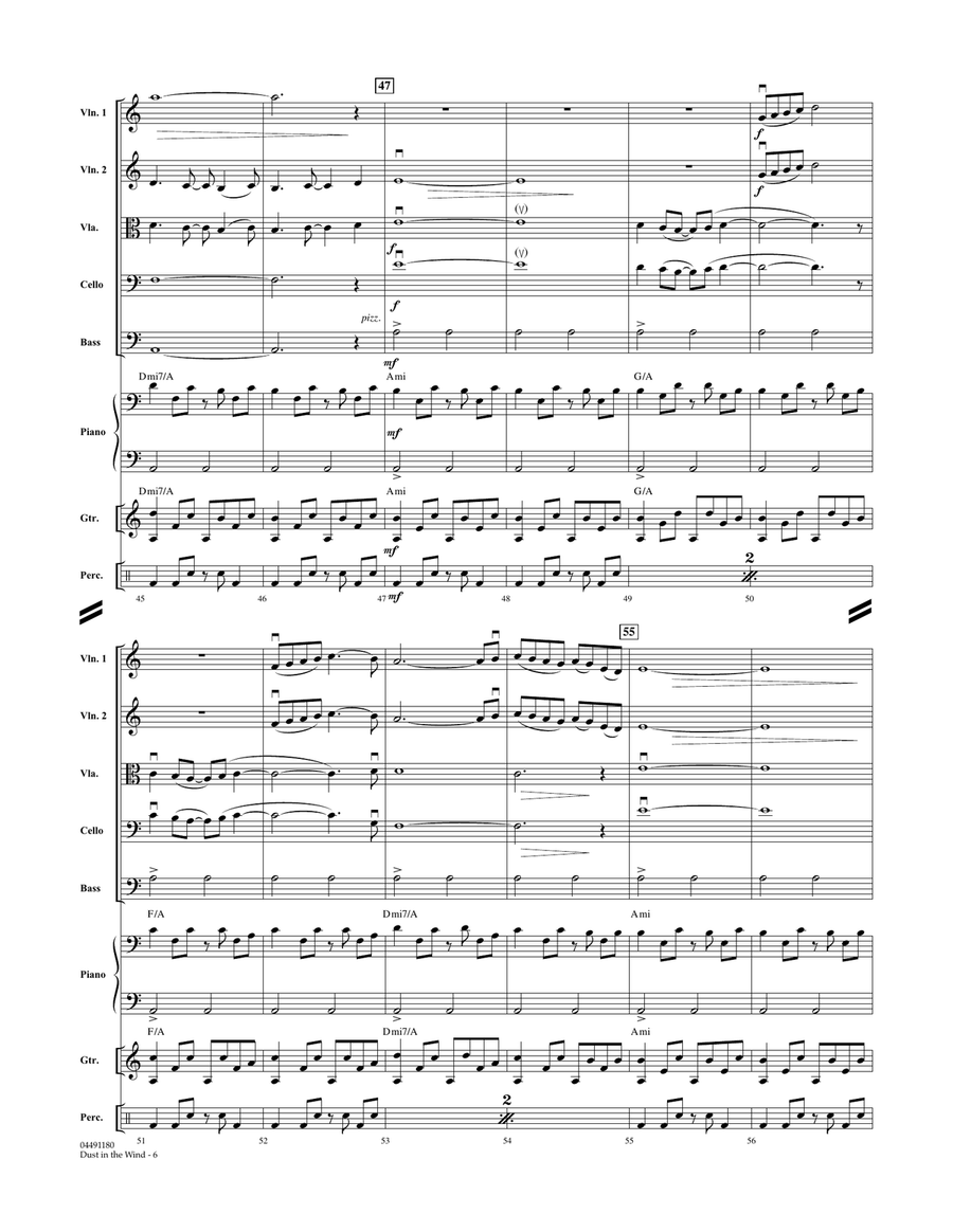 Dust In The Wind - Conductor Score (Full Score) Orchestra scores gallery preview page 6