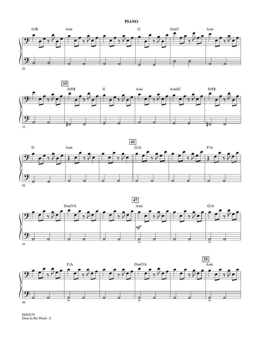 Dust In The Wind - Piano Dust In The Wind - Piano Orchestra scores gallery preview page 2