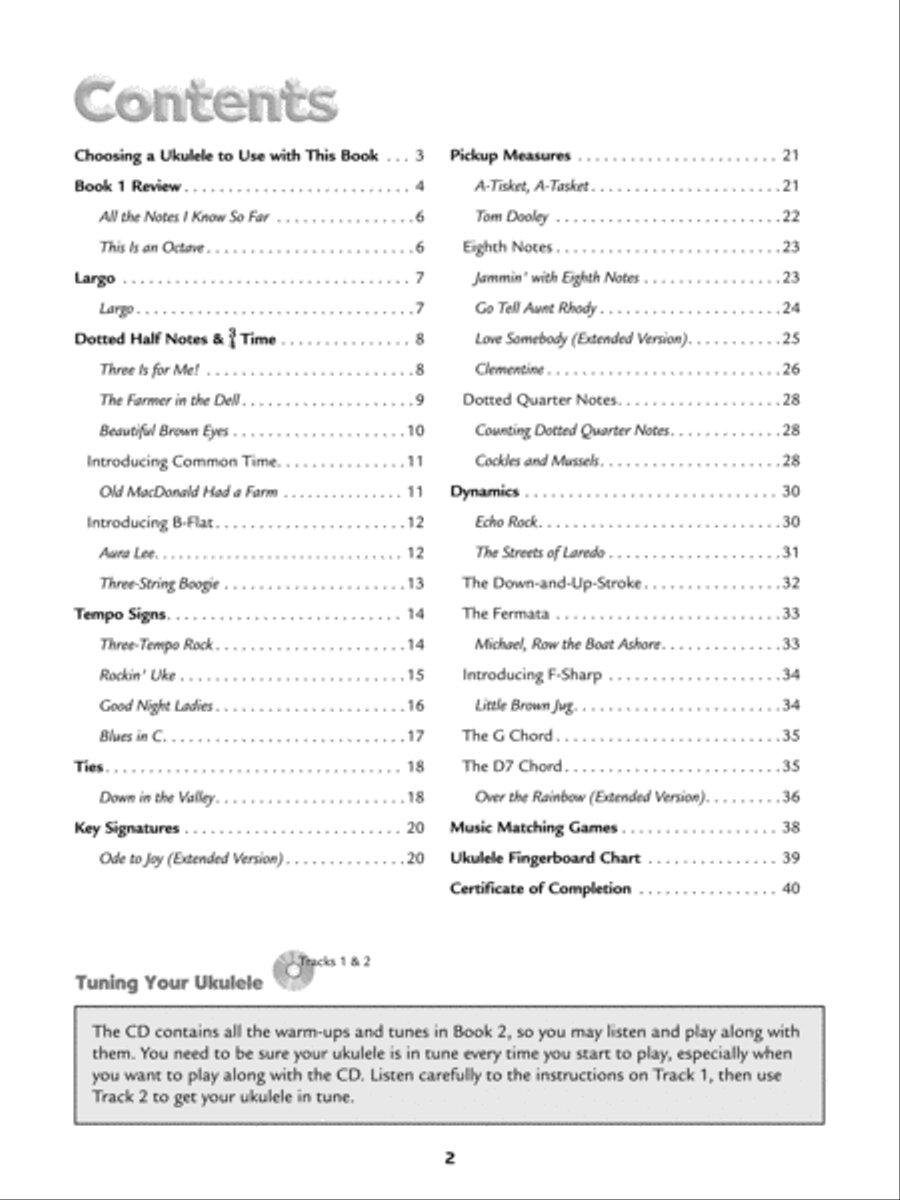 Alfred's Kid's Ukulele Course 2 Ukulele scores gallery preview page 2