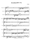 6 Bach Inventions for Brass Trio