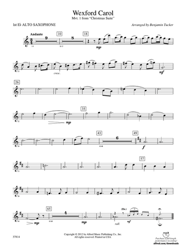 Wexford Carol: E-flat Alto Saxophone