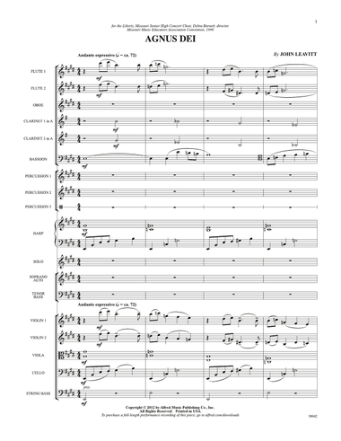 Agnus Dei: Score