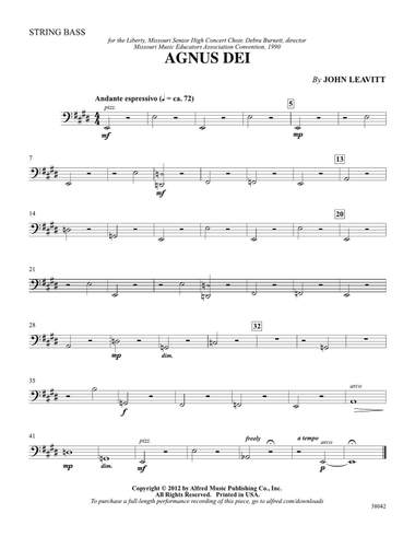 Agnus Dei: String Bass