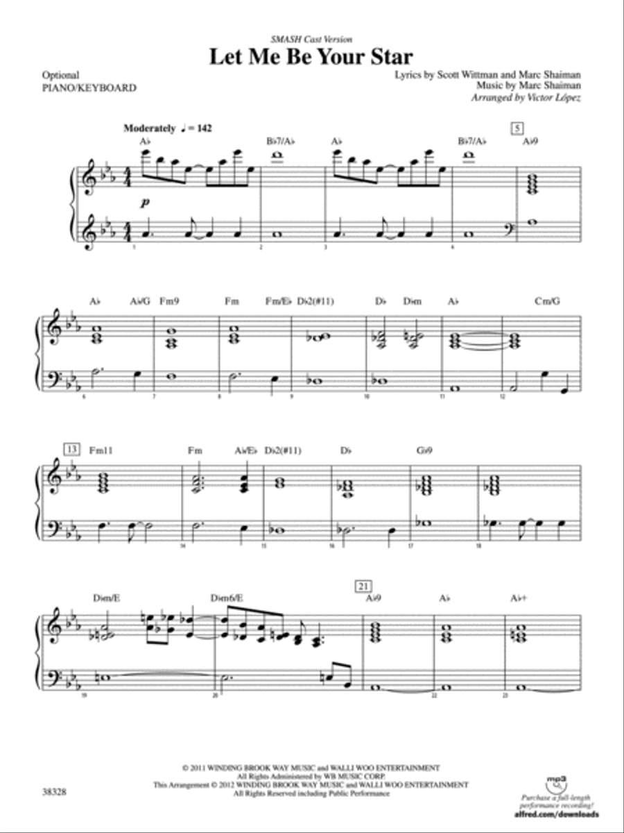 Let Me Be Your Star: Piano Accompaniment Concert Band scores gallery preview page 1