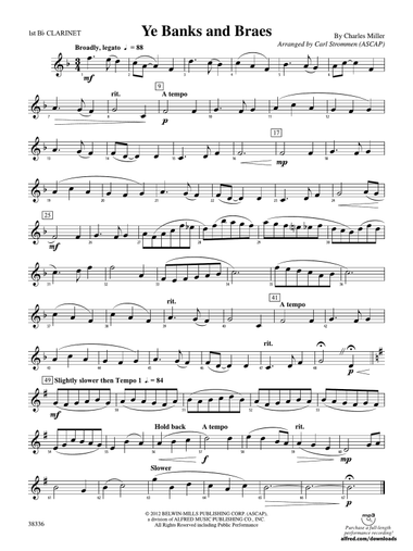 Ye Banks and Braes: 1st B-flat Clarinet