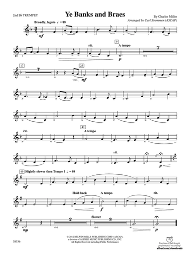 Ye Banks and Braes: 2nd B-flat Trumpet