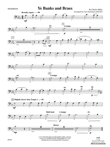 Ye Banks and Braes: 1st Trombone