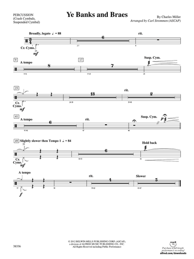 Ye Banks and Braes: 1st Percussion