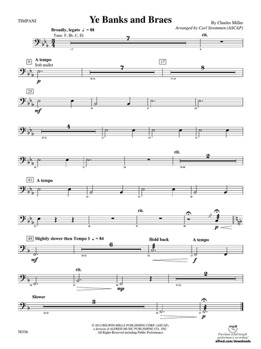 Ye Banks and Braes: Timpani