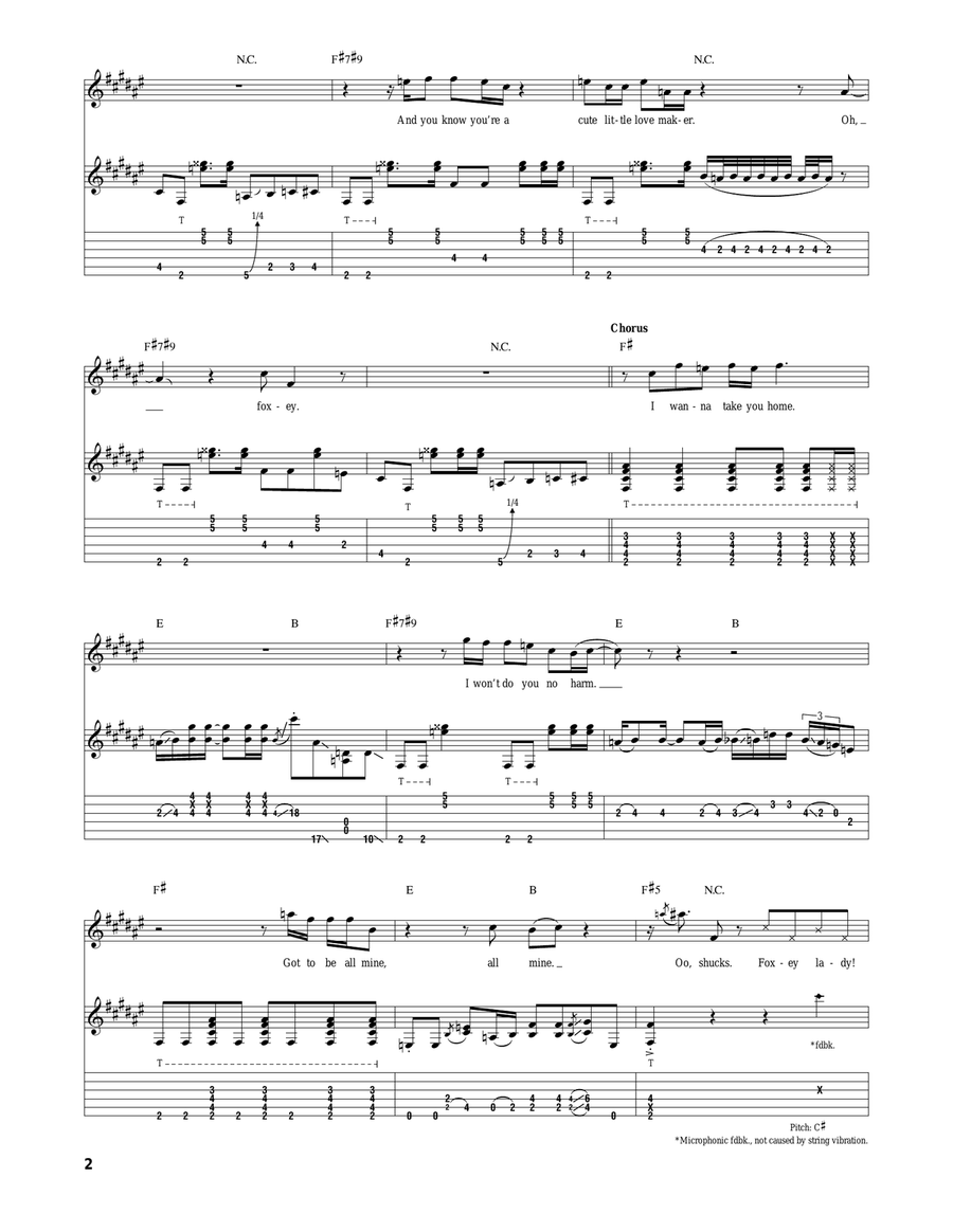 Foxey Lady Foxey Lady Acoustic Guitar scores gallery preview page 2