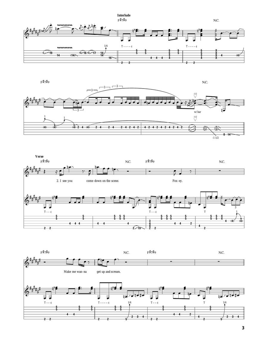 Foxey Lady Foxey Lady Acoustic Guitar scores gallery preview page 3