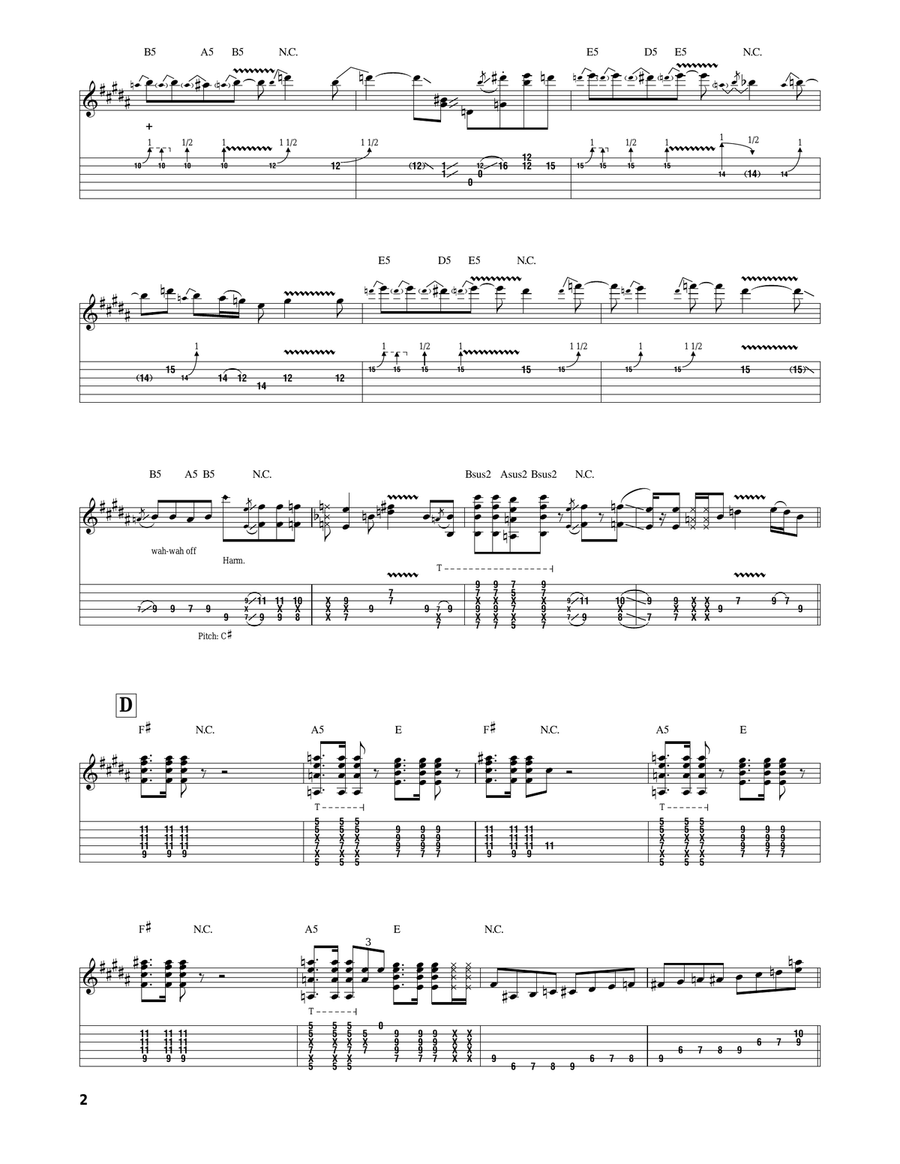 Sunshine Of Your Love Sunshine Of Your Love Guitar Tablature scores gallery preview page 2