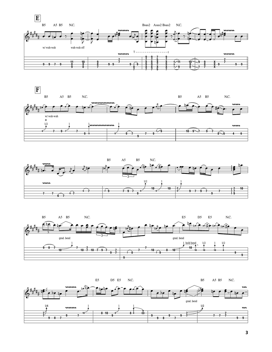 Sunshine Of Your Love Sunshine Of Your Love Guitar Tablature scores gallery preview page 3