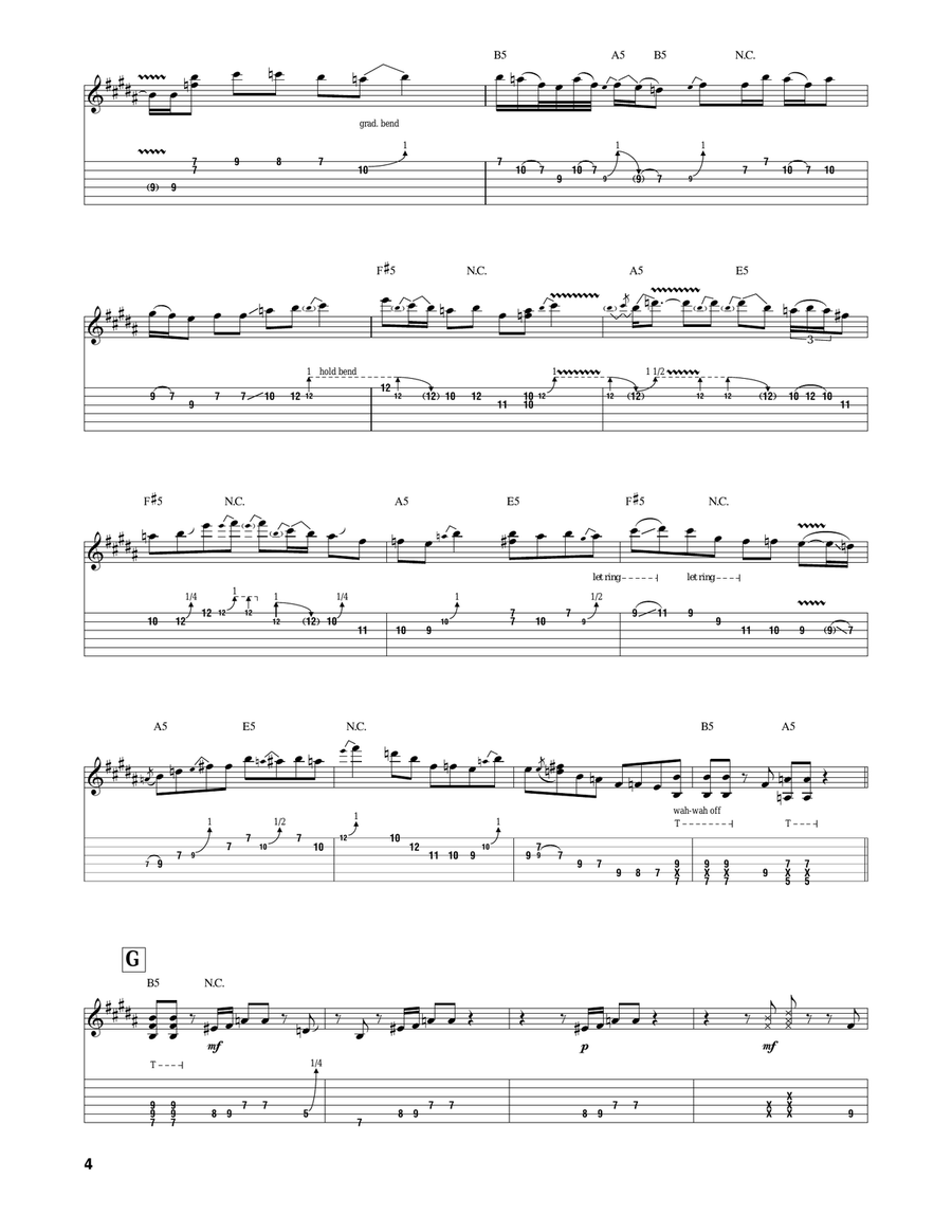Sunshine Of Your Love Sunshine Of Your Love Guitar Tablature scores gallery preview page 4