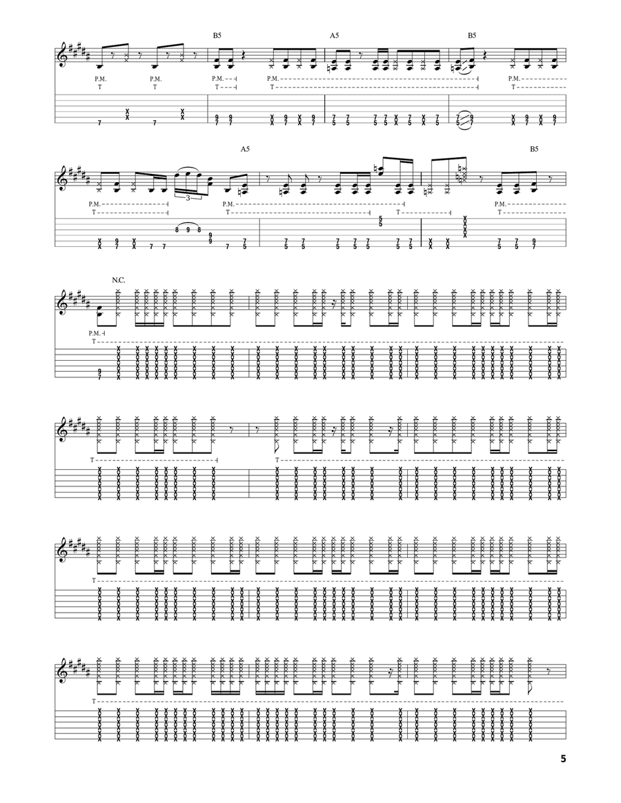 Sunshine Of Your Love Sunshine Of Your Love Guitar Tablature scores gallery preview page 5