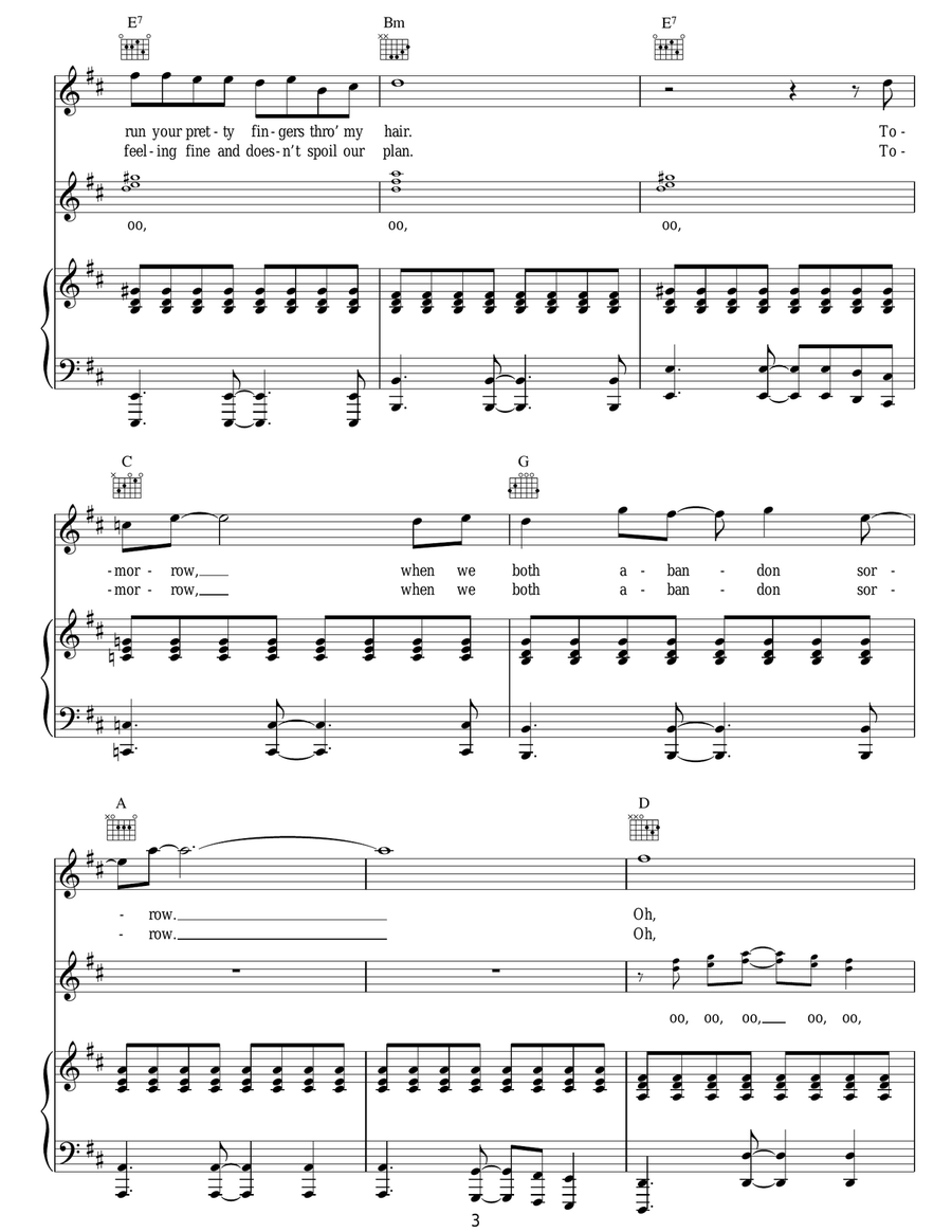 Tomorrow Tomorrow Acoustic Guitar scores gallery preview page 3