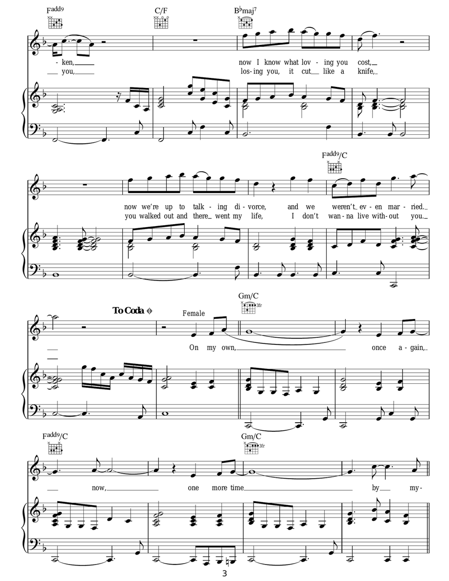 On My Own On My Own Acoustic Guitar scores gallery preview page 3