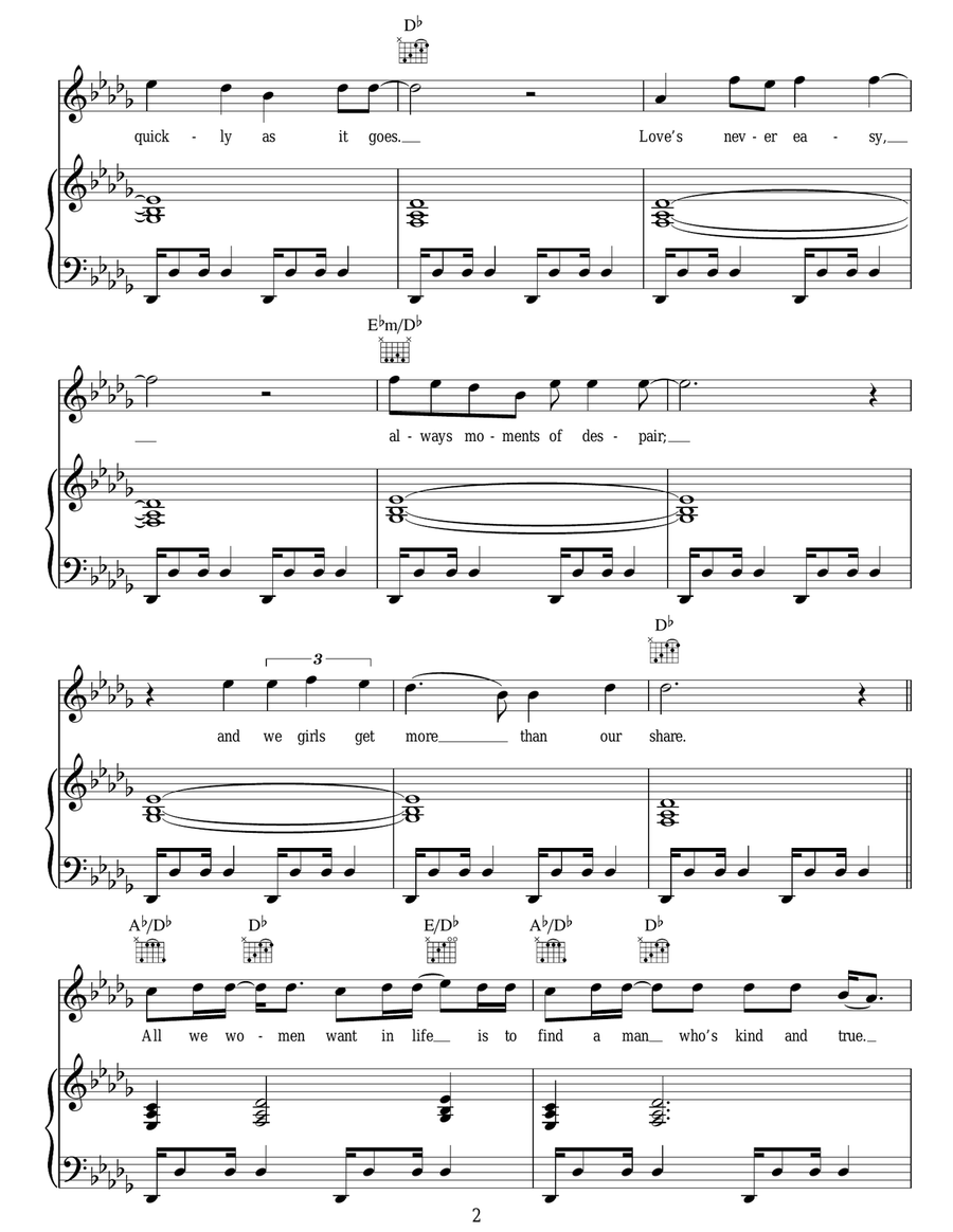 Love's Never Easy Guitar scores gallery preview page 2