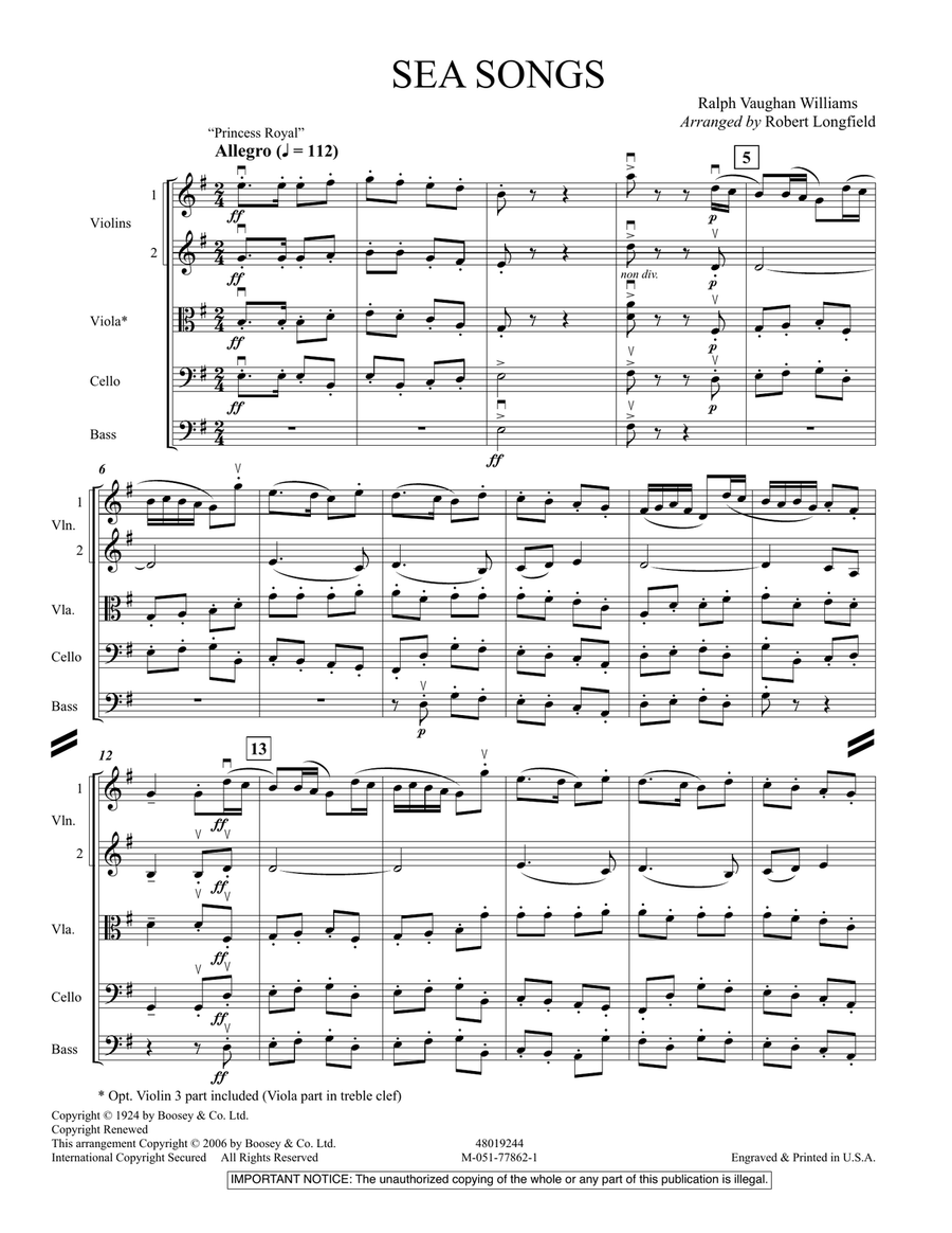 Sea Songs - Conductor Score (Full Score) Orchestra scores gallery preview page 2
