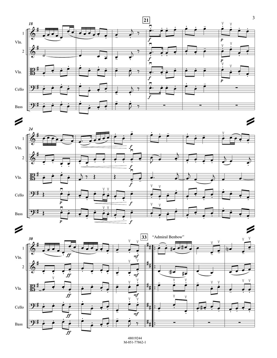 Sea Songs - Conductor Score (Full Score) Orchestra scores gallery preview page 3
