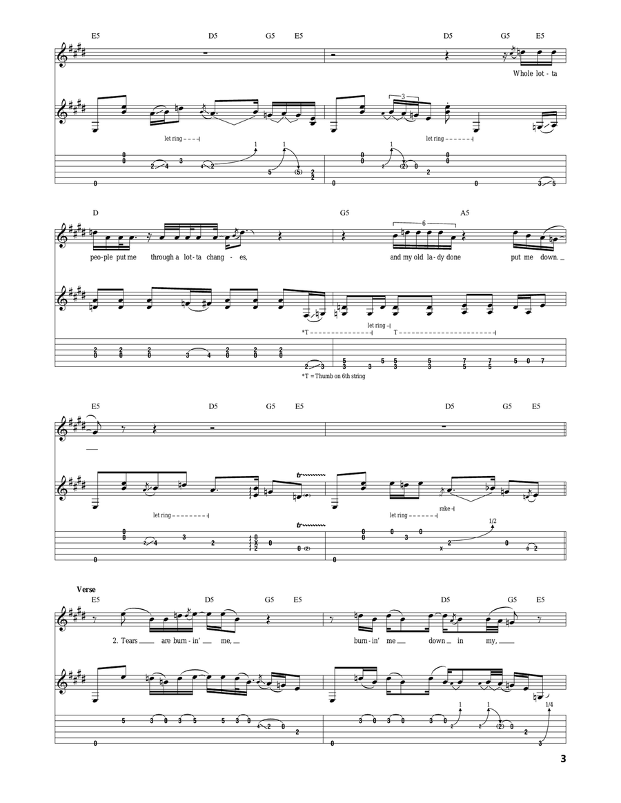 Hear My Train A Comin' Hear My Train A Comin' Acoustic Guitar scores gallery preview page 3
