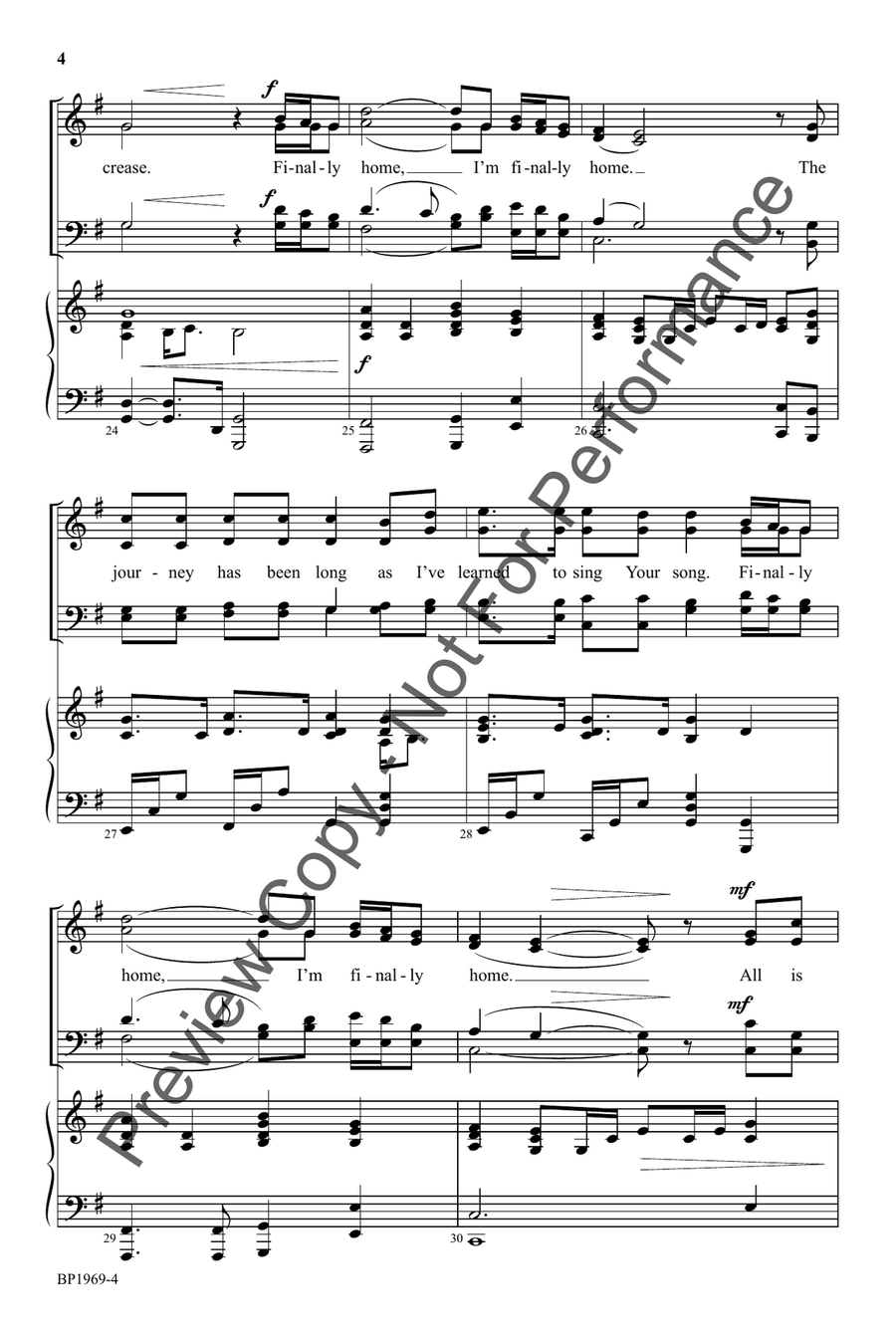 Finally Home Finally Home 4-Part scores gallery preview page 5