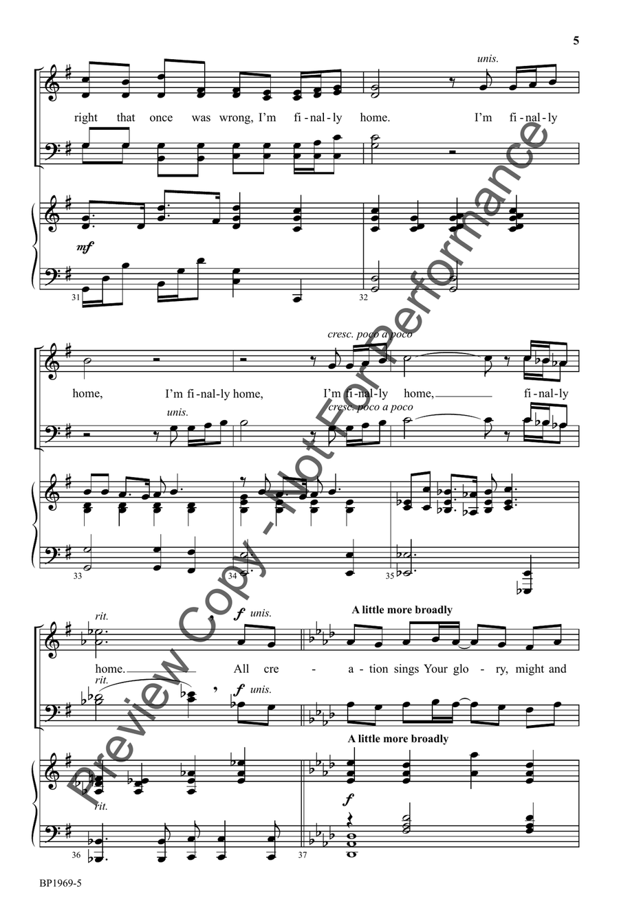 Finally Home Finally Home 4-Part scores gallery preview page 6