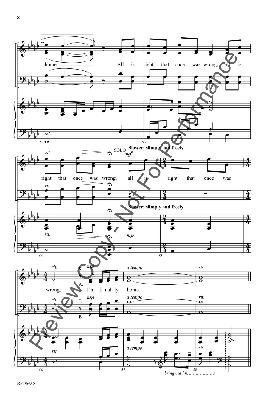 Finally Home Finally Home 4-Part scores gallery preview page 9