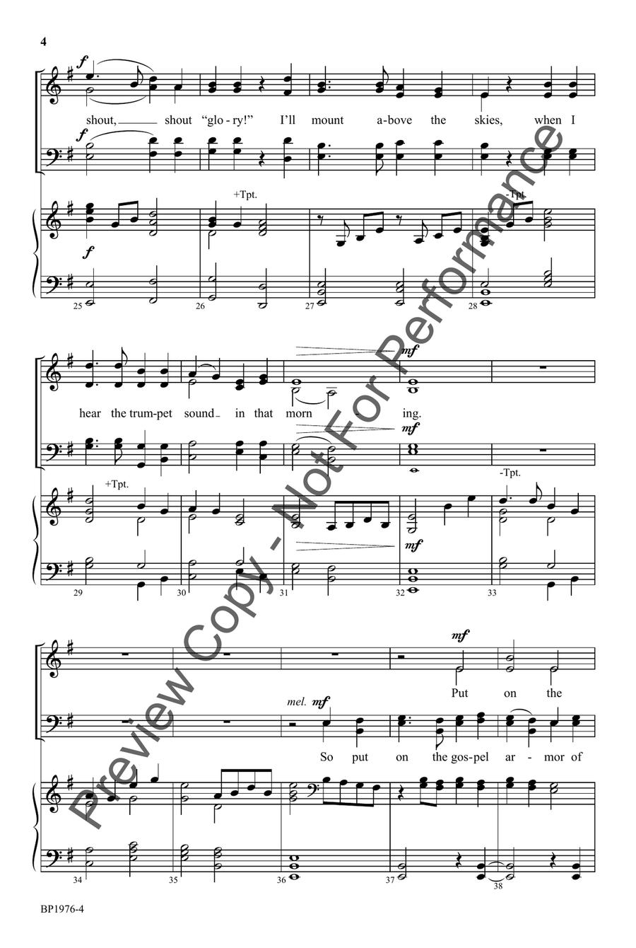 Morning Trumpet, The Morning Trumpet, The 4-Part scores gallery preview page 4